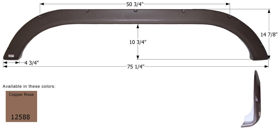 Fender Skirt ICON, Tandem, Evergreen, FS2588, Copper Rose Met.