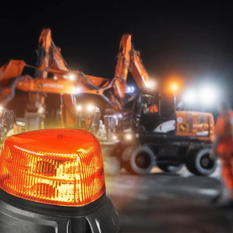 Amber Vision X Lighting 10-33V HD AEROTECH LED Beacon (QUADRA Stack) Flange