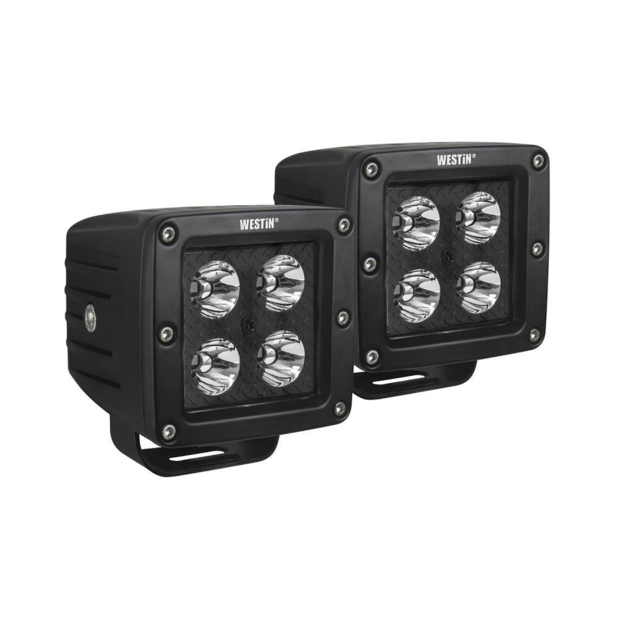 HyperQ B-FORCE LED Westin 09-12205B-PR Auxiliary Lights Flood Beam 3.2x3 in. 5W (Set of 2)