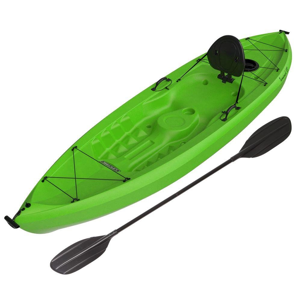 Tioga LIFETIME Sit-On-Top Kayak with Paddle, Lime, 120"