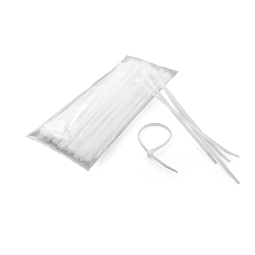 CURT Plastic Zip Ties, 7-1/4-Inch Long, White, 100-Pack