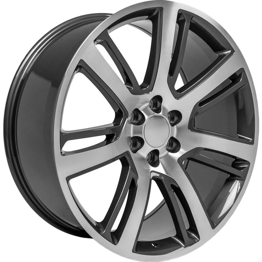 Gunmetal OE Wheels LLC Machined CA88-22090-6550-31MG Painted Wheel (22 x 9. inches /6 x 139 mm, 31 mm Offset)