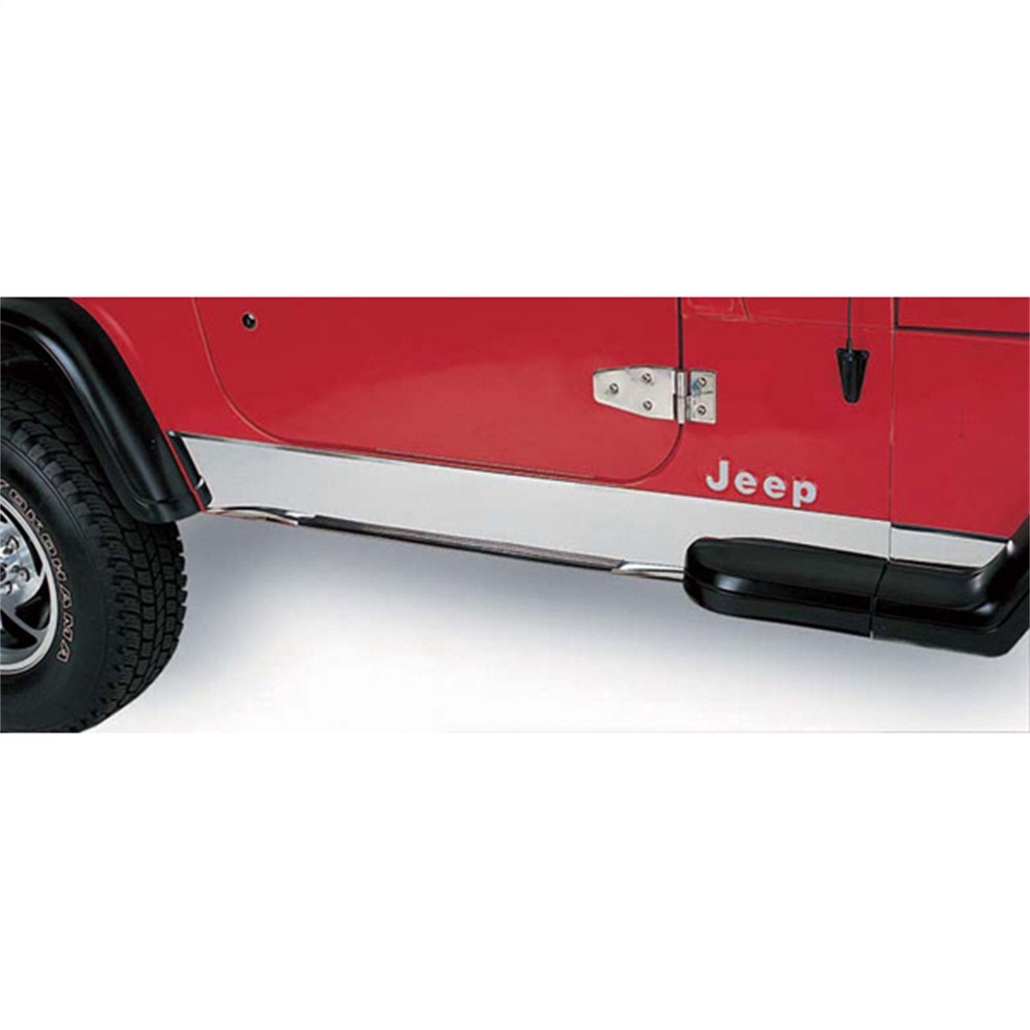 Rugged Ridge Rocker Panel Cover TJ for Jeep Wrangler | Stainless Steel | 11145.02 | Fits 1997-2006 Jeep Wrangler