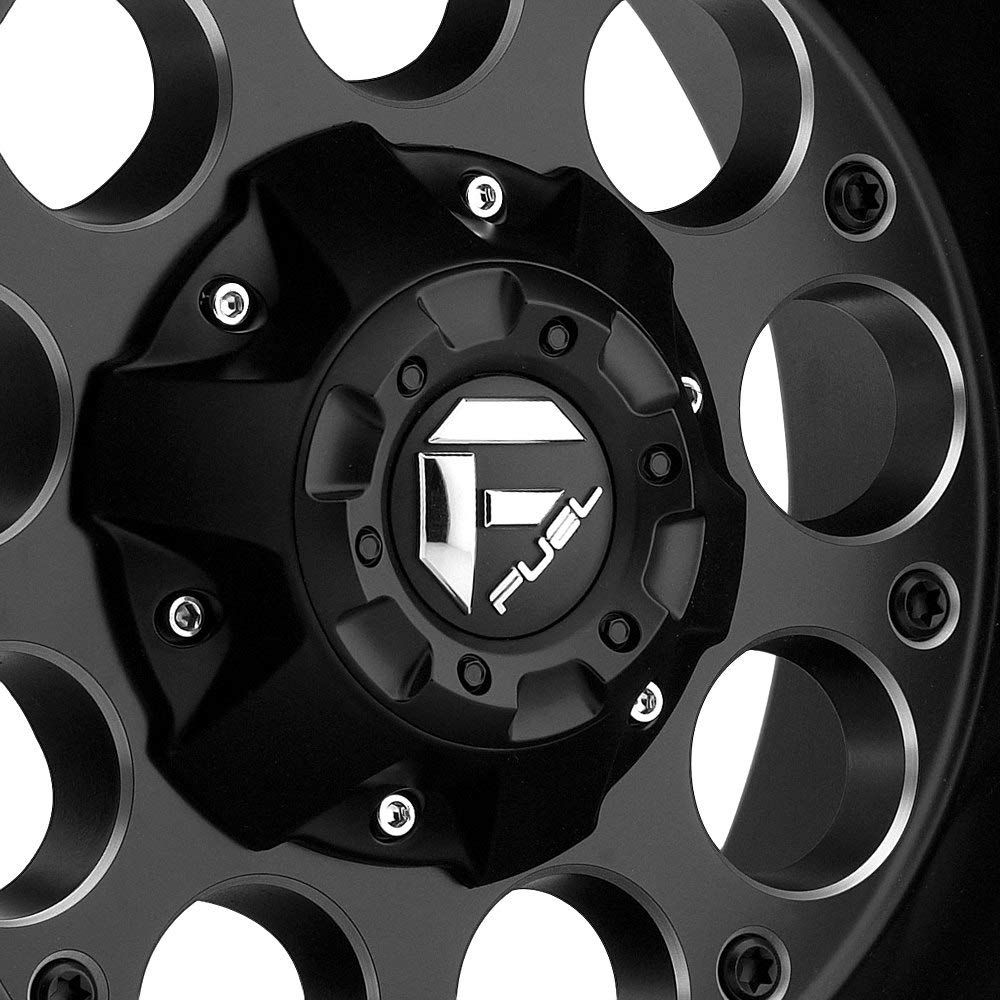 D525 Fuel Offroad REVOLVER Black Wheel with Matte Milled Accents and tpms (20 x 10. inches /8 x 165 mm, -12 mm Offset)