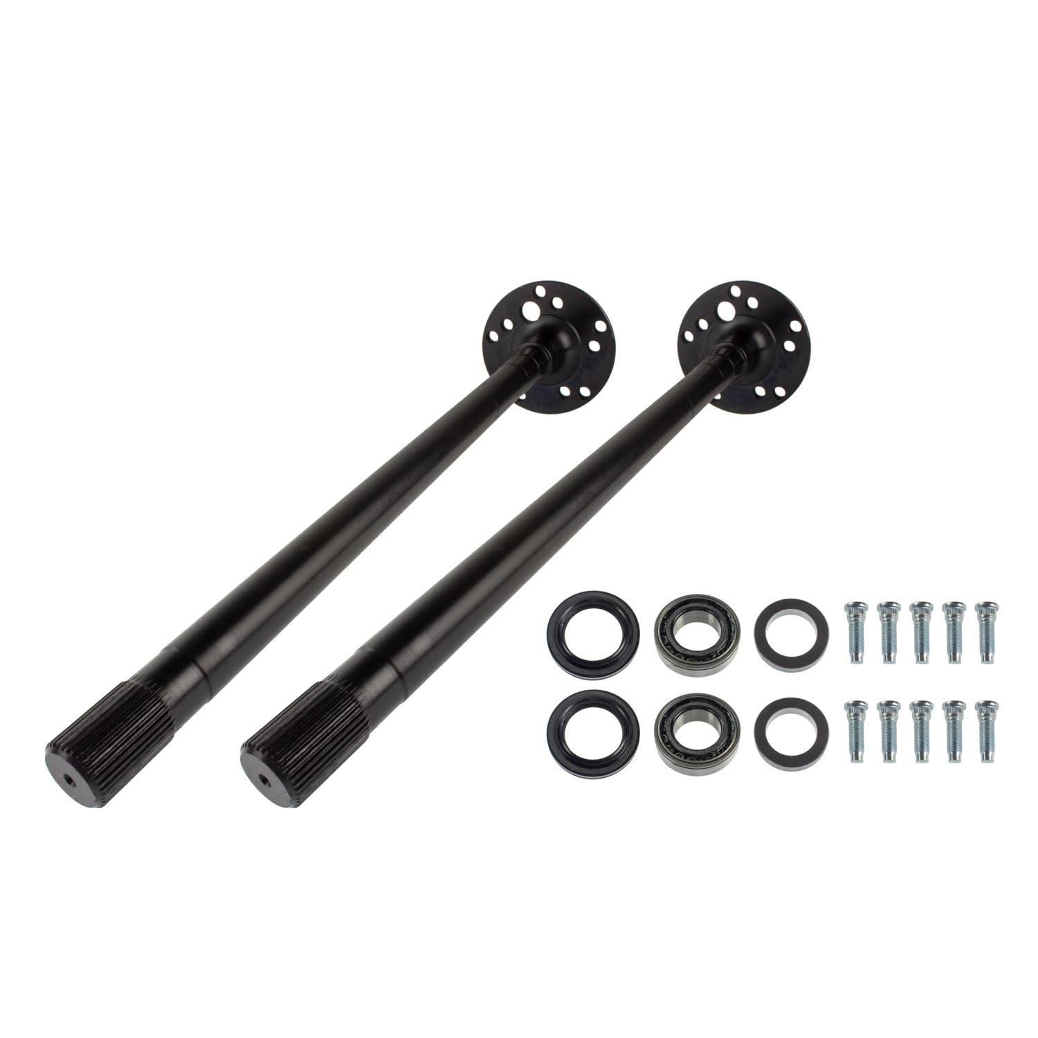 TEN Factory Bolt Pattern MG22137 Spline Drive Axle Shaft Assembly for Dana 44 Standard Lef/Right 35 Spline 29.75"/29.25" Length 5 x 4.5 & 5 x 5.5 Lug Pattern Fits Jeep Wrangler TJ/YJ – 4140 Chromoly
