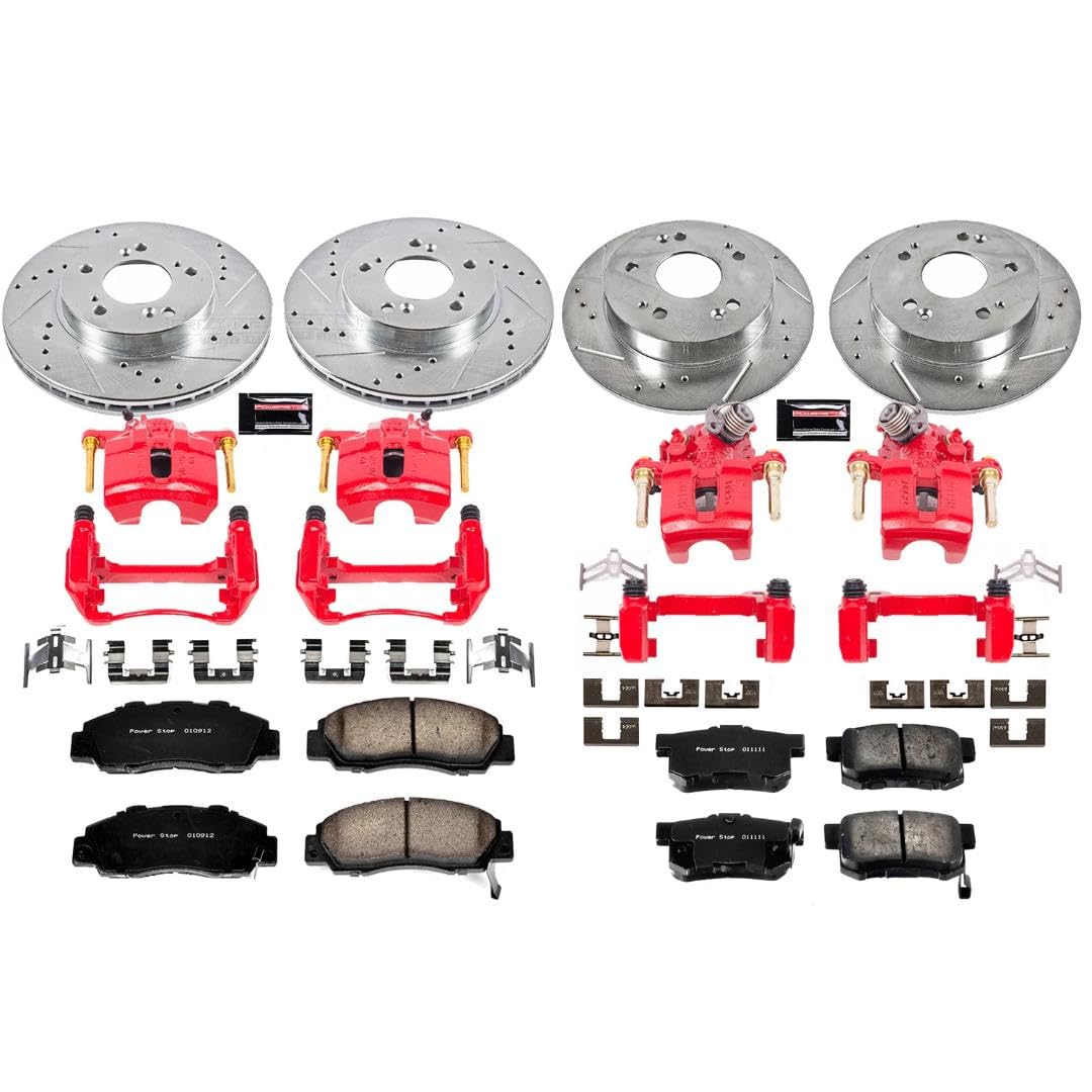 Power Stop Z23 Evolution Sport Brake Kit with Calipers For Prelude Honda 1997-2001 [Model Specific]