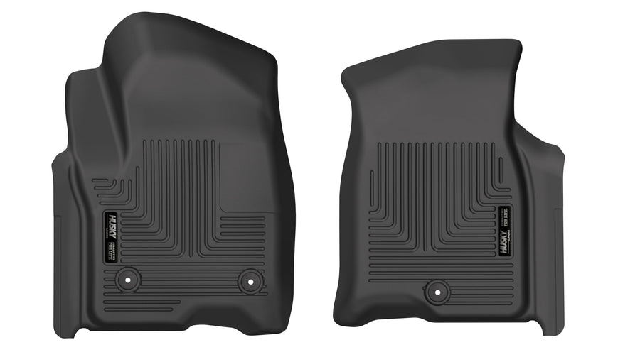 Husky Liners X-act Contour Floor Mats | 2021-2026 Chevrolet Suburban, Tahoe, GMC Yukon, GMC Yukon XL, Cadillac Escalade (Includes ESV) | Front Row, 2-pc Black - 55861