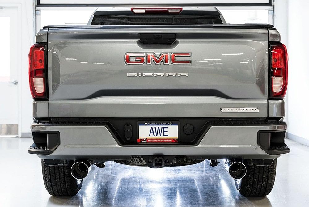 0FG™ 304 SS Cat-Back Exhaust System AWE Tuning 3015-32205 with Split Rear Exit