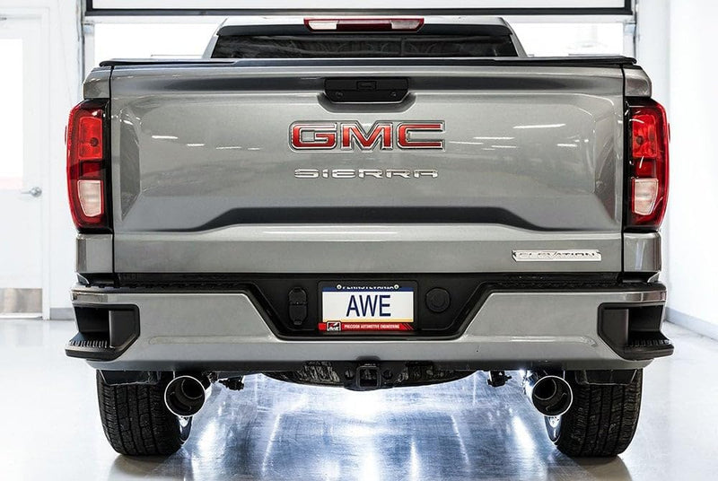 0FG™ 304 SS Cat-Back Exhaust System AWE Tuning 3015-32205 with Split Rear Exit