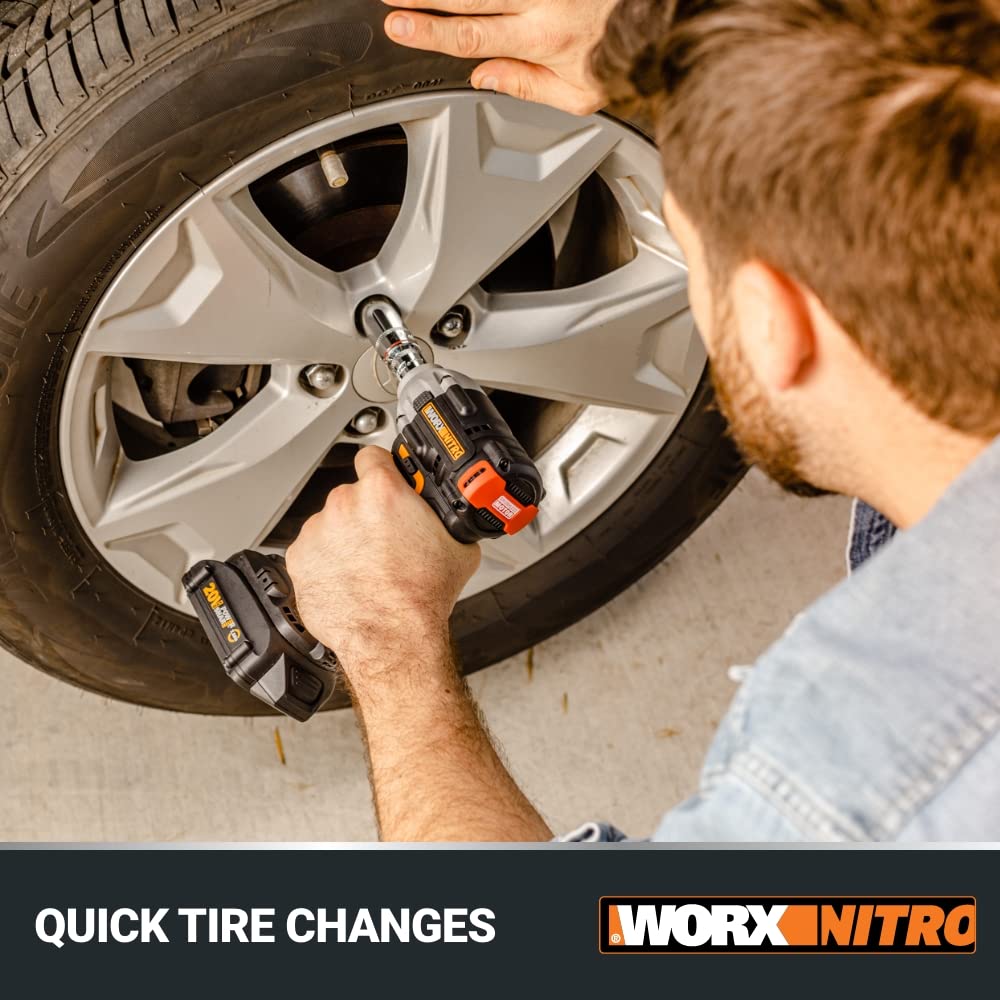 WX272L WORX Nitro 20V Power Share 1/2" Cordless Impact Wrench with Brushless Motor