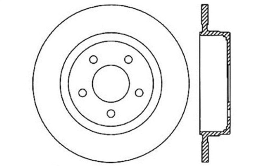 Sport Drilled/Slotted Brake Rotor StopTech 127.65096R (Rear Right), 1 Pack