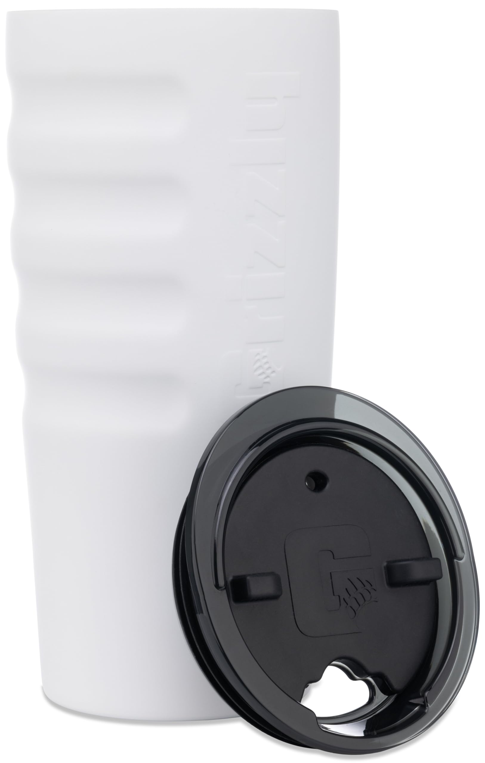 20 oz Grizzly Grip Cup with Mag Lid | Vacuum Insulated | For Coffee Car Travel Beach Camping Hiking Hunting Fishing | White
