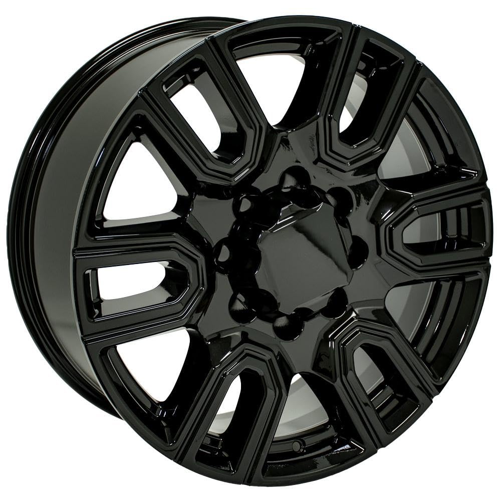 20 inch OE Wheels LLC Rim Fits 8x165.1 Sierra Silverado 2500 3500 8x165.1 CV96A 20x8.5 Black Wheels Hollander: 5950