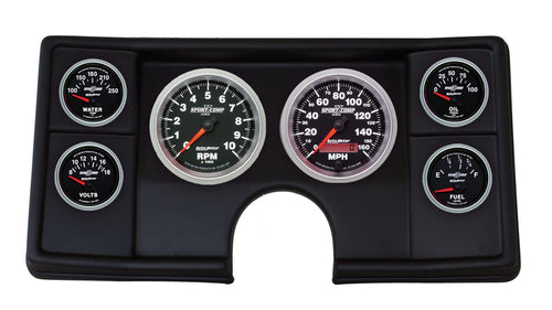 AutoMeter Dash Kit Direct Fit, Malibu/El Camino/Montecarlo 82-87, Sport-Comp Ii (2143-12)