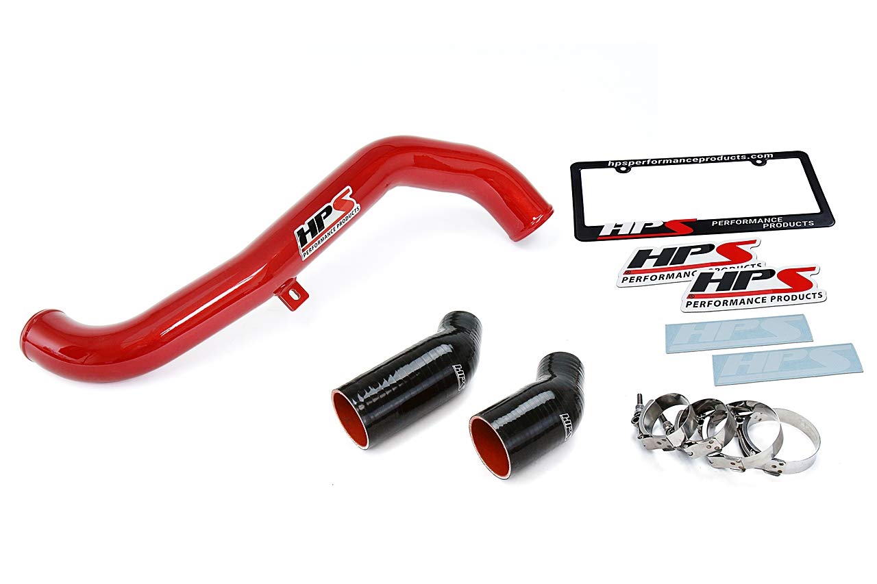 HPS Performance Intercooler Charge Red Hot Pipe Compatible for 2013-2017 Hyundai Veloster 1.6L Turbo, 17-106R