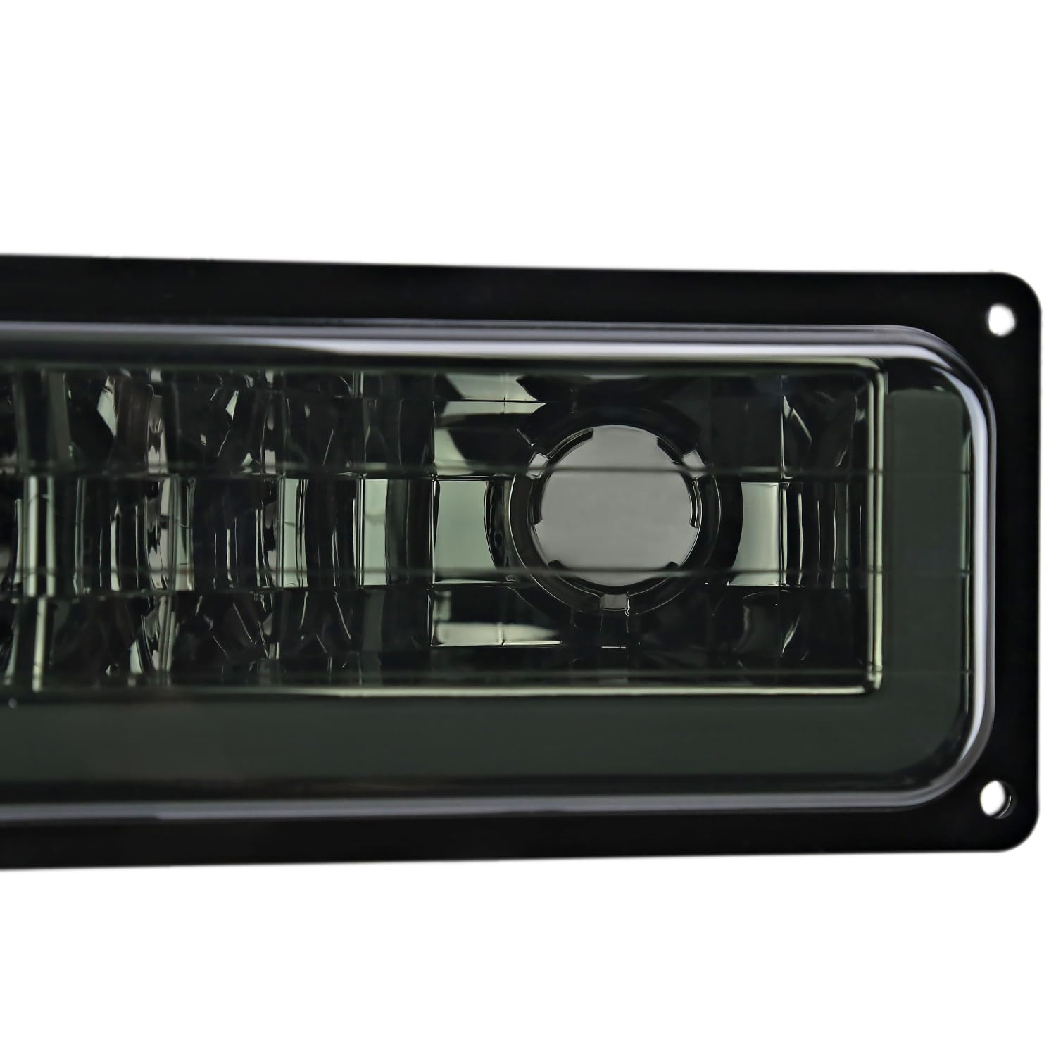 Smoke LED Bar Headlights + Bumper Lights + Corner Lights SPEC-D TUNING Compatible with 1994-1998 GMC C10 C/K Suburban Sierra, Left + Right Pair Headlamps Assembly