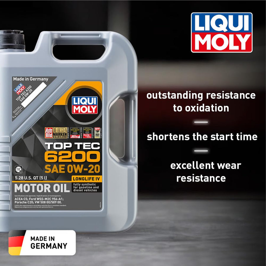 Top Tec LIQUI MOLY 6200 SAE 0W-20 | 5 L | Fully synthetic engine oil | SKU: 20238