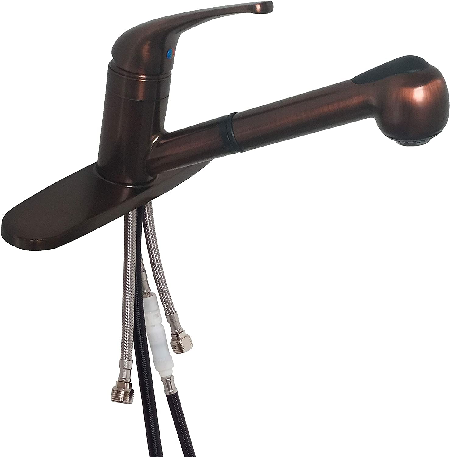 Single Handle Kitchen Faucet Empire Faucets SL1000ORB-A with Pull-Out Spray - Oil Rubbed Bronze