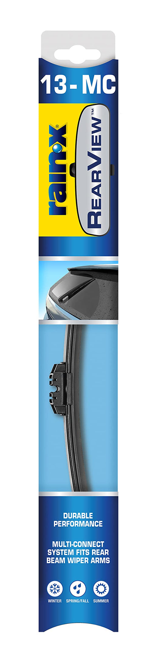RearView Rain-X 850020 13-MC Rear Wiper Blade, 13 Inch Beam Rear Wiper Blade (Pack Of 1), Automotive Replacement Wiper Blades That Meet Or Exceed OEM Quality And Design Standards