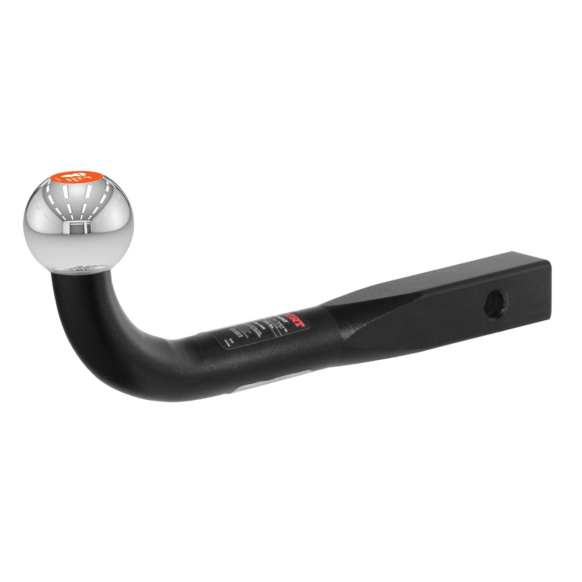 CURT Euro Trailer Hitch Mount with 2-Inch Trailer Ball, Fits 1-1/4-Inch Receiver, 3,500 lbs, 2-3/4-Inch Height
