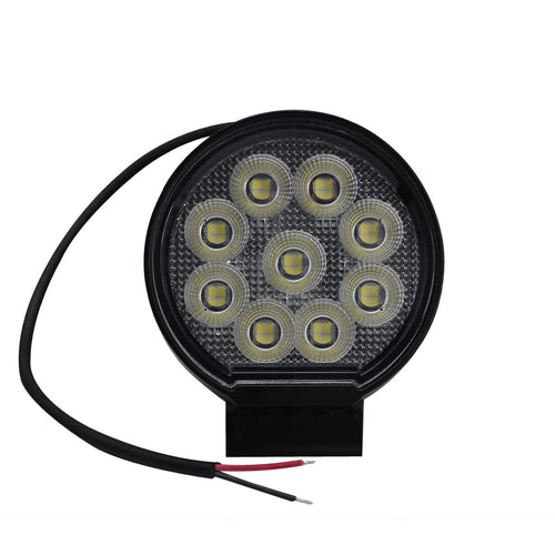 Race Sport Lighting 36-Watt Auxiliary Light Fit 4-inch Round IQ Series Auxiliary LED Flood Beam RS4IQ36WR
