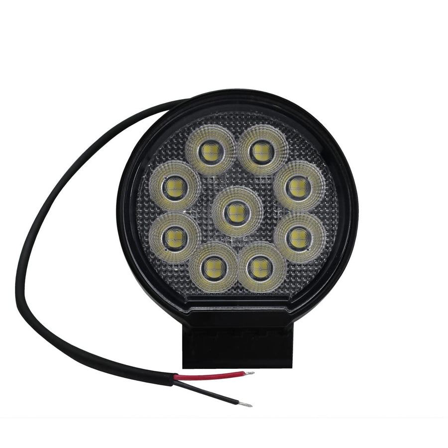 Race Sport Lighting 36-Watt Auxiliary Light Fit 4-inch Round IQ Series Auxiliary LED Flood Beam RS4IQ36WR