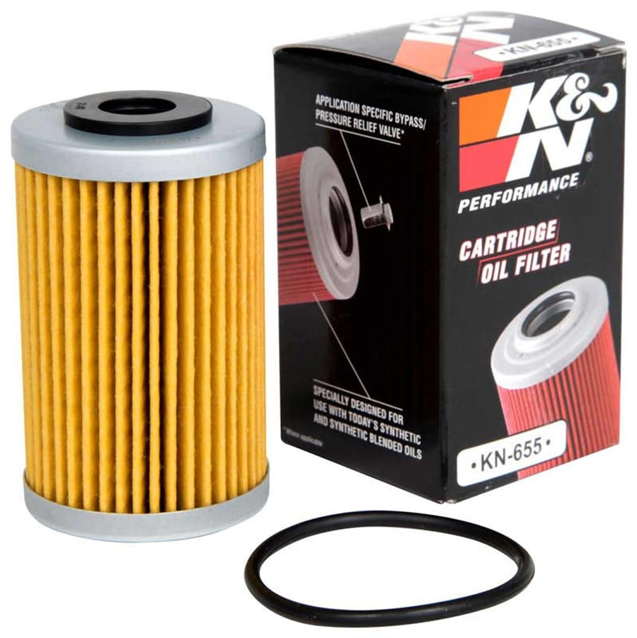 K&N Oil Filter Motorcycle: High Performance, Premium, Designed to be used with Synthetic or Conventional Oils: Fits Select KTM, Husqvarna Vehicles, KN-655