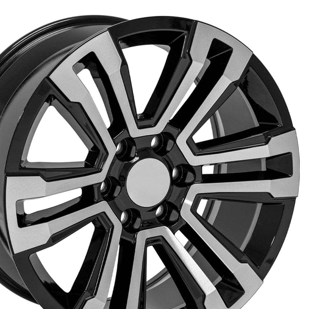 20 Inch OE Wheels CV44 Rim Fits Yukon Denali Style 6x139.7 20x9 Gloss Black Machined - Hollander 5822 (1)