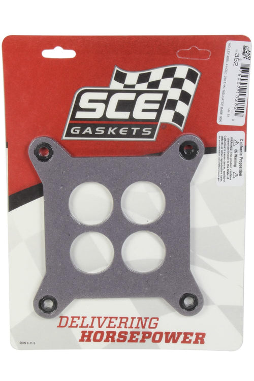 Gaskets SCE 352 HOLLEY 4BBL 4 HOLE .250 THCK I NSULATOR BASE GASKET 1EA