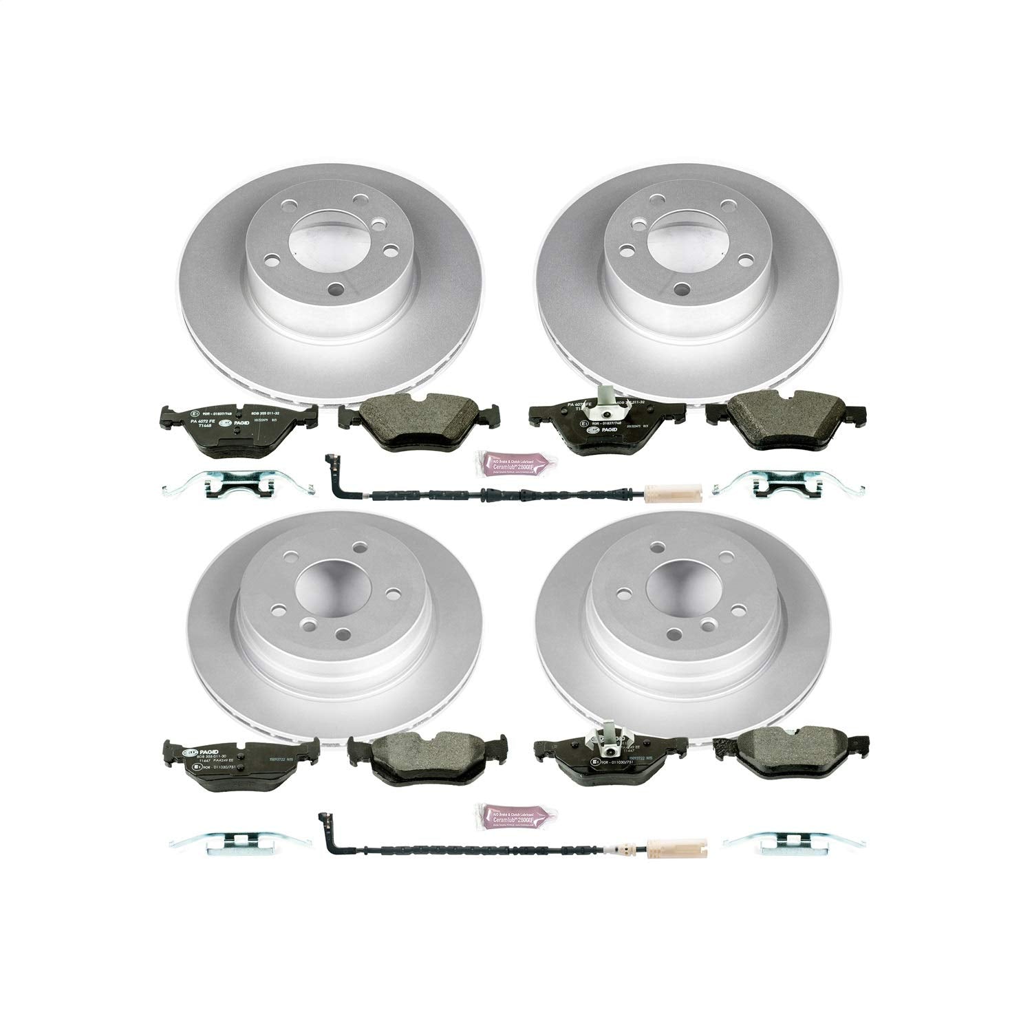 Power Stop Euro-Stop ESK4103 Brake Kit For BMW 328i 2007, BMW 328xi 2007 Front and Rear [Model Specific]