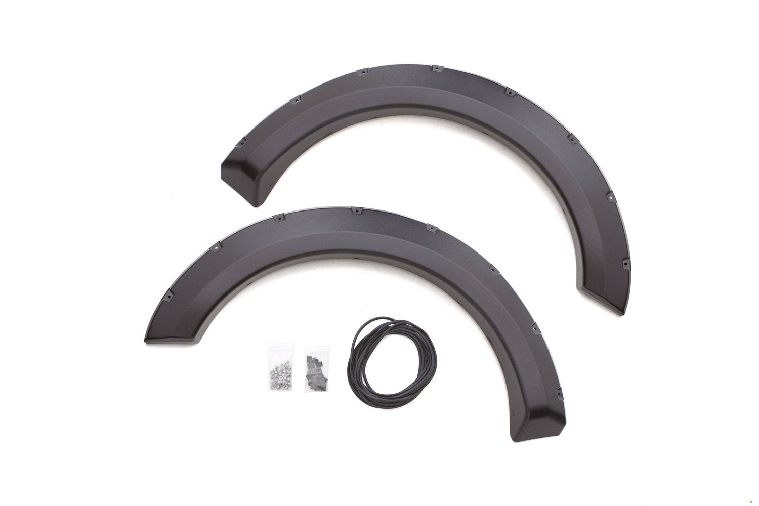 Lund Elite Series RX314TA Black Rivet Style Textured Front Fender Flare - 2 Piece
