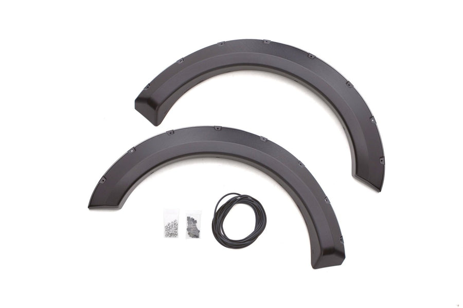 Lund Elite Series RX314TA Black Rivet Style Textured Front Fender Flare - 2 Piece