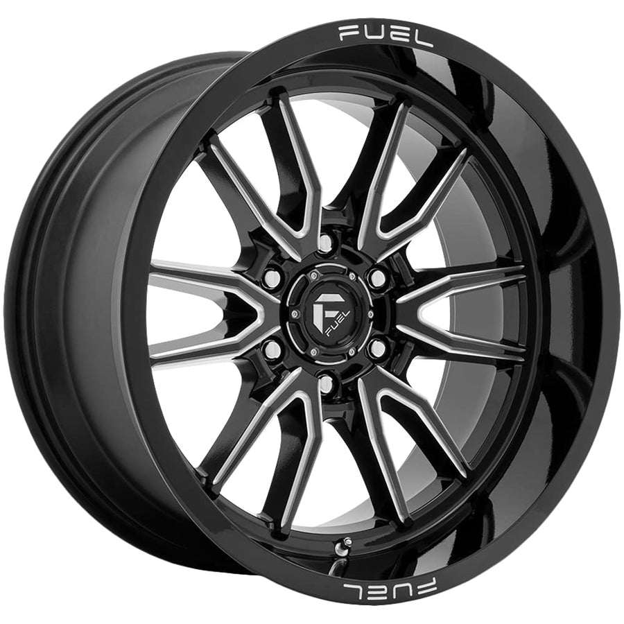 D761 CLASH FUEL OFF-ROAD 20X9, 6X5.5, 5.04, 1mm GLOSS BLACK MILLED - D76120908450