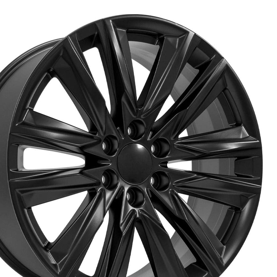22 Inch OE Wheels CA91 Rim Fits Escalade Sport Style 6x139.7 22x9 Satin Black - Hollander 4869 (1)