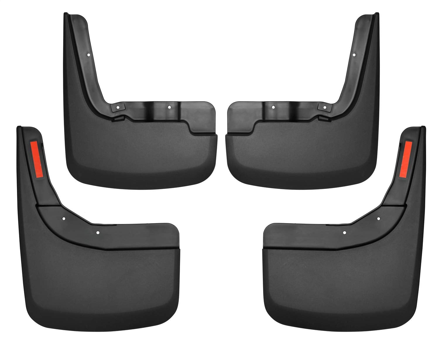 Custom Mud Guards Husky Liners | Fits 2019-2026 Chevrolet Silverado 1500 (Excludes ZR2, LT Trail Boss, Custom Trail Boss) | Front Set, 2-pc Black - 58266
