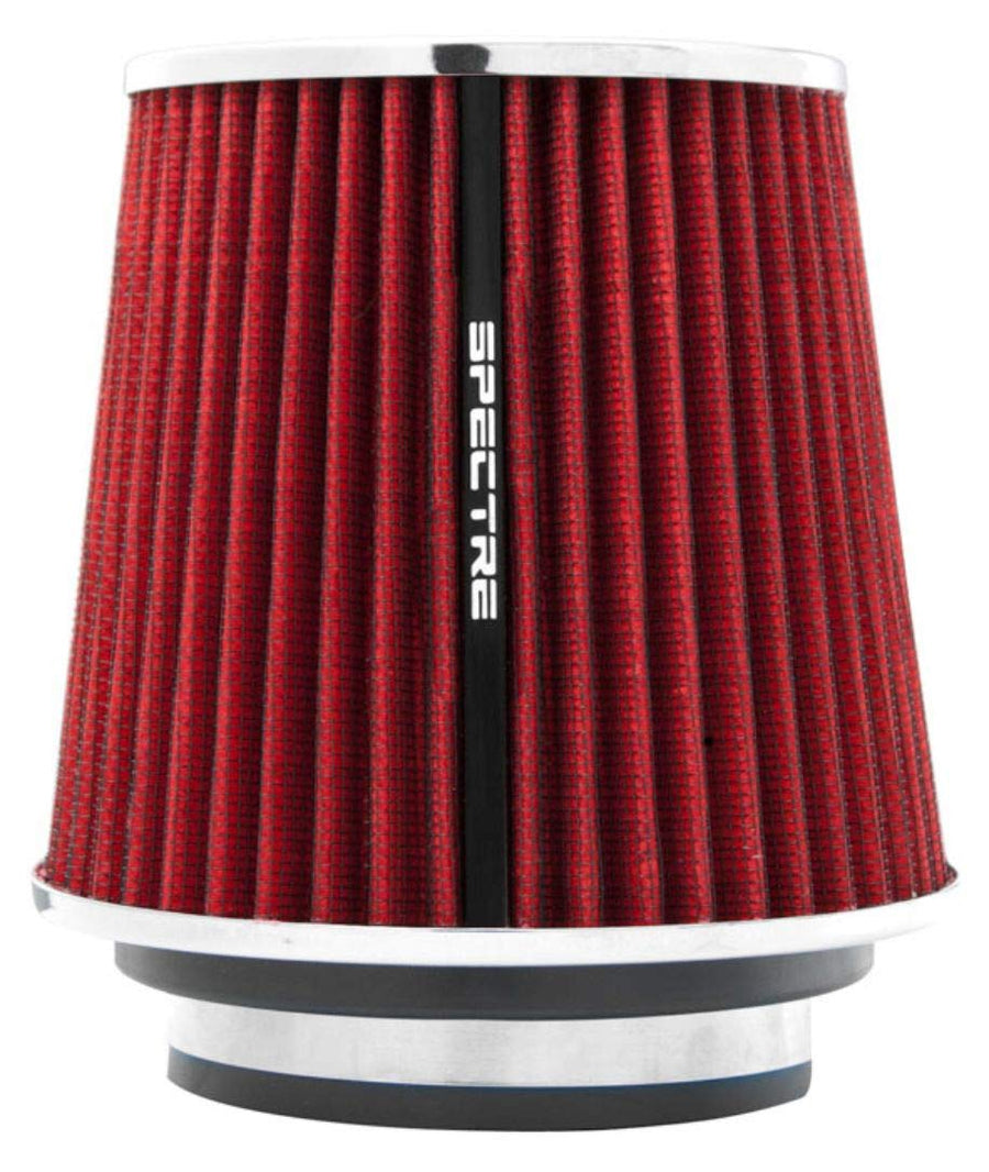 Spectre Performance Clamp-On Universal Air Filter: Washable Filter: Round Tapered; 3 in/3.5 in/4 in Flange ID; 5.5 in (140 mm) Height; 6 in (152 mm) Base; 4.75 in (121 mm) Top, SPE-8132