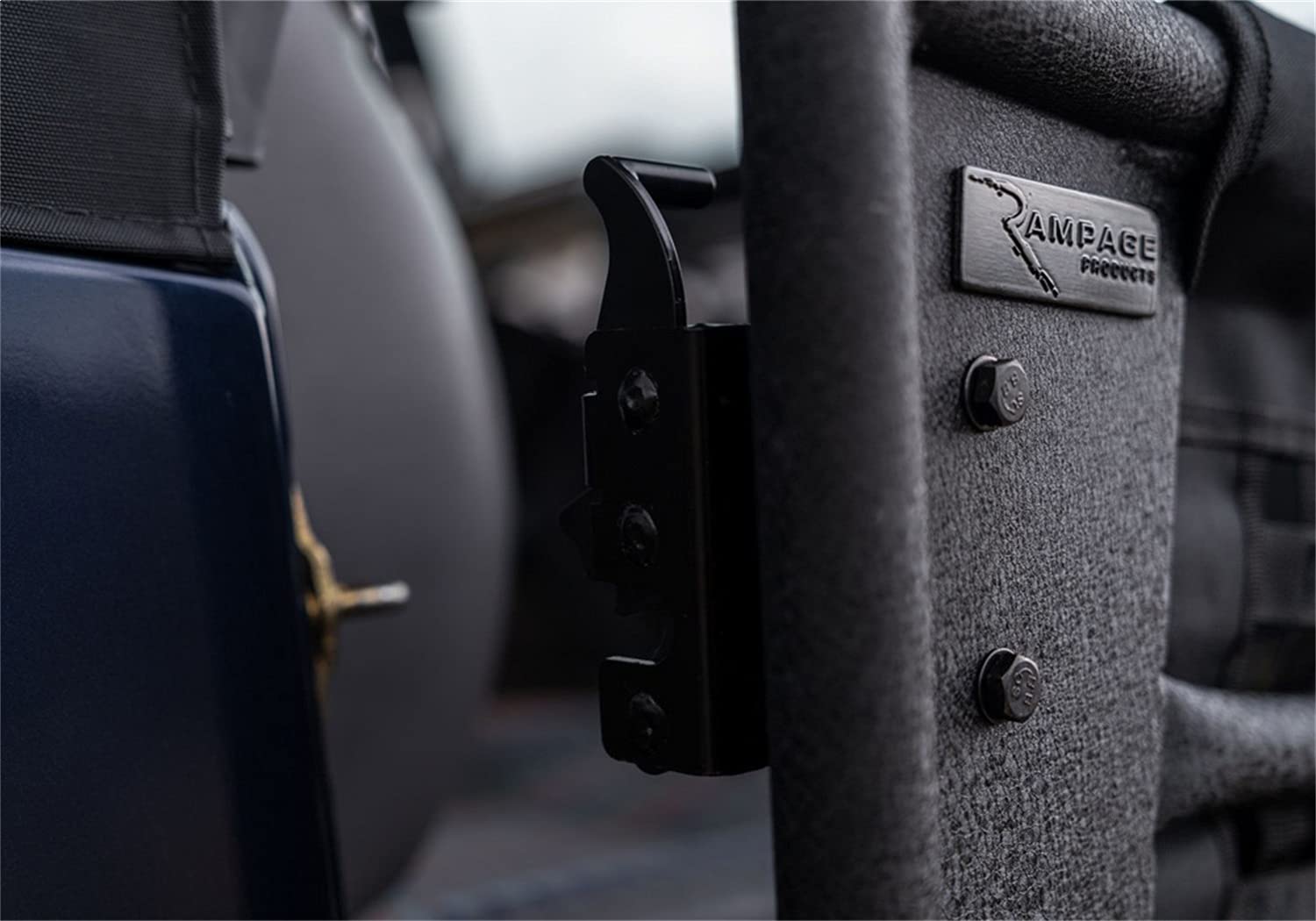 Trail Doors RAMPAGE PRODUCTS for Jeep Wrangler TJ | Pair, Net, Steel, OE Black Texture | 7683 | Fits 1997-2006 Jeep Wrangler TJ / 2004-2006 Jeep Wrangler LJ 2-Door