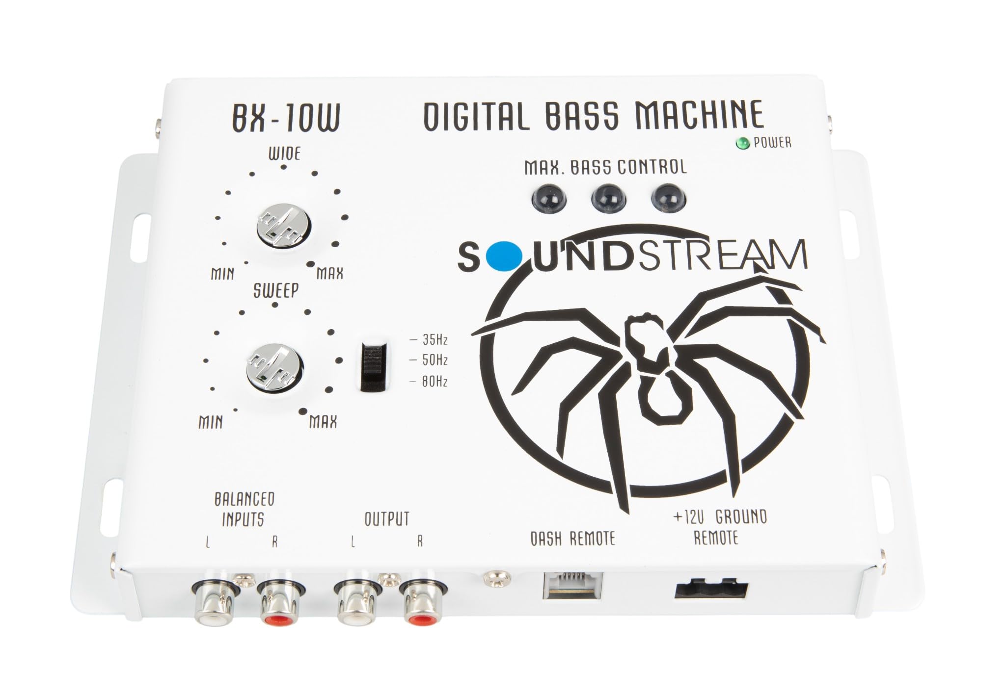 Bass Processor Soundstream BX-10W – White | Car Audio Bass Restoration Processor with Remote Control | Subwoofer Bass Booster and Epicenter Alternative for Factory & Aftermarket Sound Systems