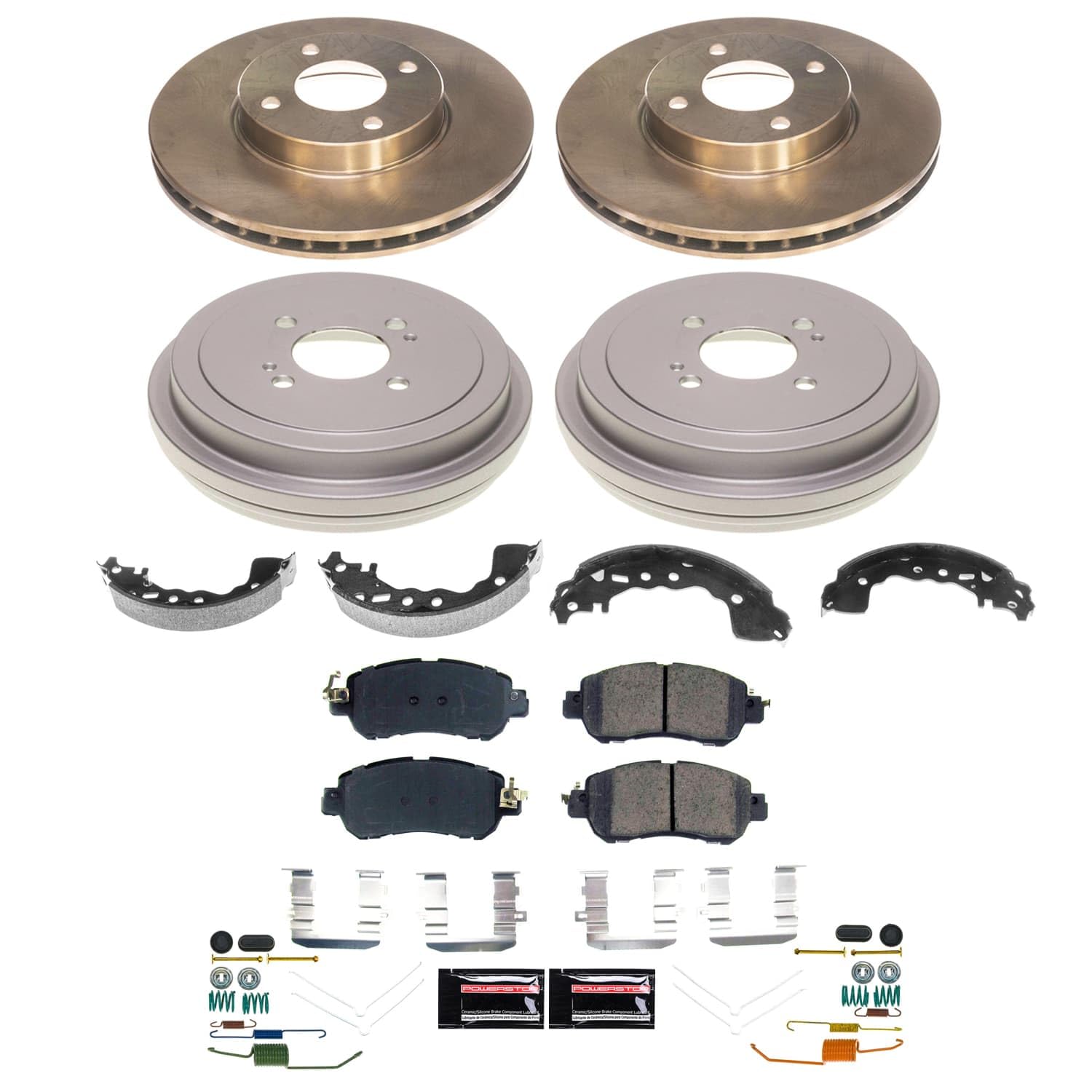 Power Stop SC9148 Brake Kit Rear With Semi-Coated Brake Rotors and Ceramic Brake Pads & Hardware For Dodge Durango 2023-2022 [Application Specific]
