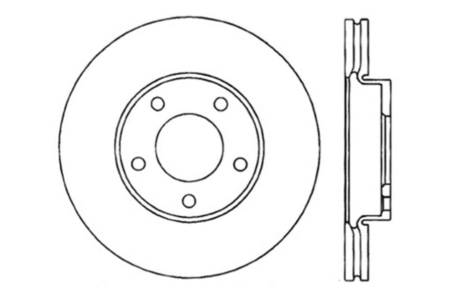 Sport Drilled/Slotted Brake Rotor StopTech 127.45068L (Front Left), 1 Pack
