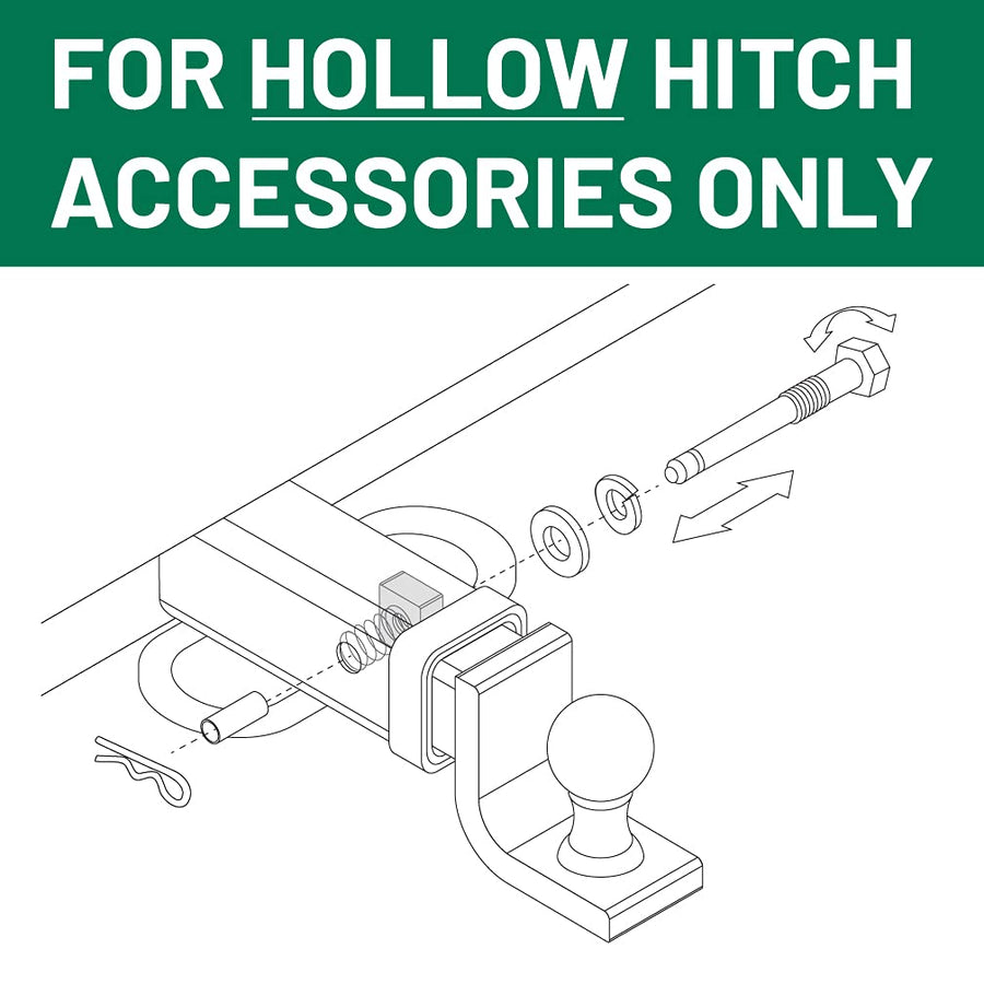 Let's Go Aero Silent Hitch Pin SHP359 for 2 Inch Hitch, Metallic