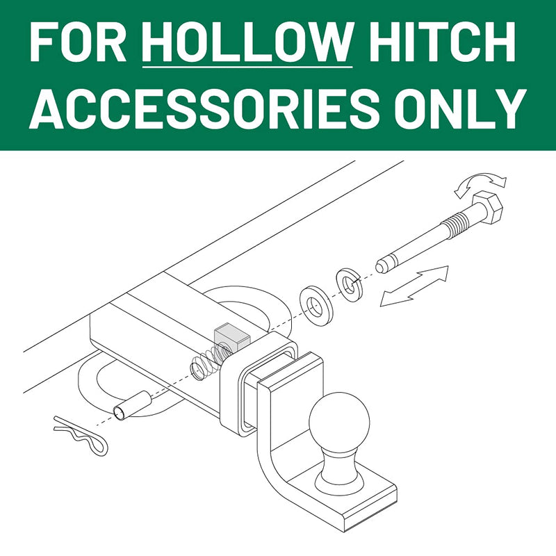 Let's Go Aero Silent Hitch Pin SHP359 for 2 Inch Hitch, Metallic