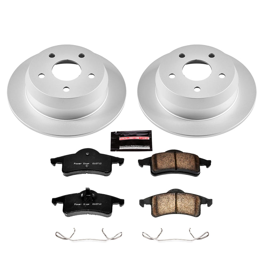 Power Stop CRK2151 Brake Rotor & Coated Ceramic Brake Pads- rear For Jeep Grand Cherokee 1999-2004 [Model Specific]