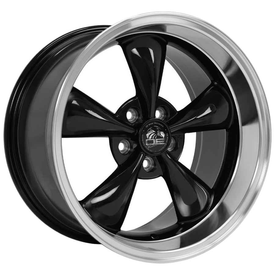 Black Wheel OE Wheels LLC with Machined Lip Painted (17 x 8. inches /5 x 114 mm, 29 mm Offset)