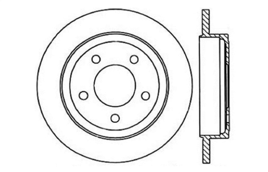 Sport Drilled/Slotted Brake Rotor StopTech 127.63035L (Rear Left), 1 Pack