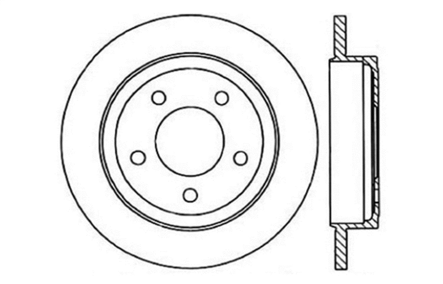 StopTech Sport Drilled/Slotted Brake Rotor 127.63035R (Rear Right), 1 Pack