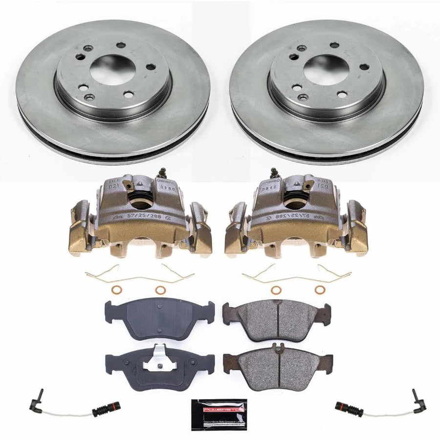 Power Stop KCOE3047 Brake Caliper Kit- FrontBrake Rotor, Brake Pads & Calipers For Mercedes-Benz C230, Mercedes-Benz C280, Mercedes-Benz E300, Mercedes-Benz SLK230 [Model Specific]
