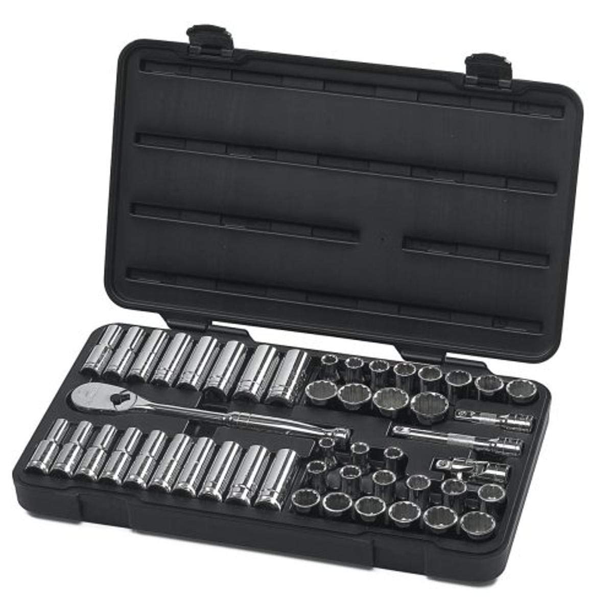 49 Pc. GEARWRENCH 1/2" Drive 12 Pt. Mechanics Tool Set, Standard & Deep, SAE/Metric - 80701