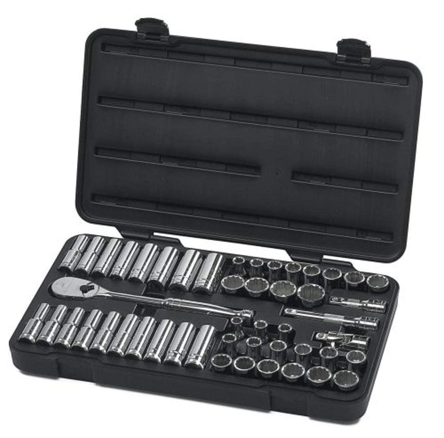 49 Pc. GEARWRENCH 1/2" Drive 12 Pt. Mechanics Tool Set, Standard & Deep, SAE/Metric - 80701