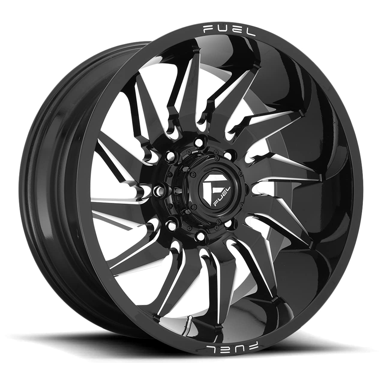 SABER FUEL 1PC 20x9 8x165.10 GLOSS BLACK MILLED (1 mm) Wheel